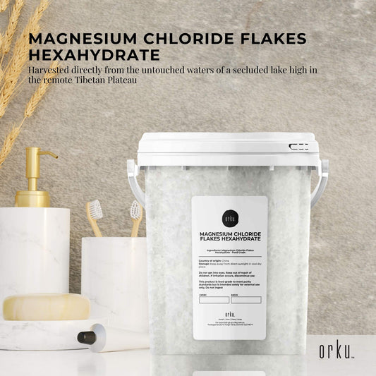 800g Magnesium Chloride Flakes Hexahydrate Tub - Organic USP Food Grade Salt