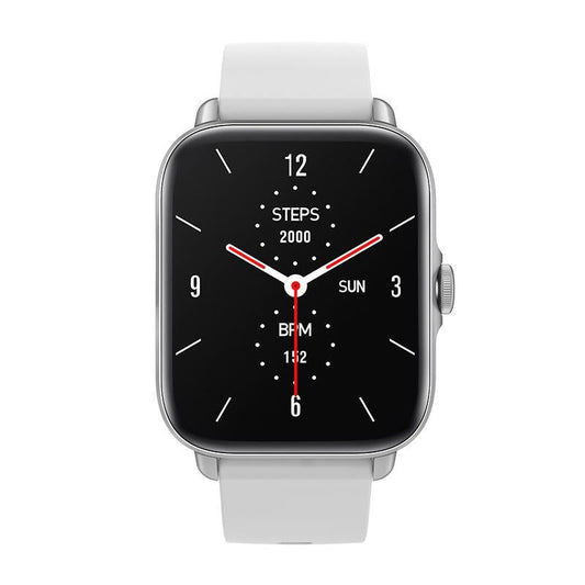 Smart Bluetooth Watch With Heart Rate Monitor Silver Gray