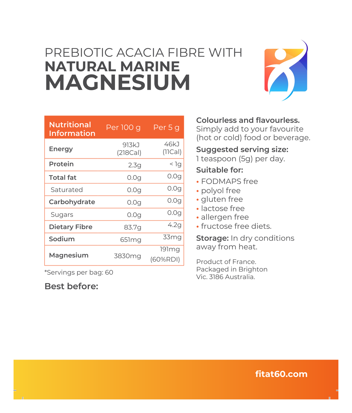 300g Natural Magnesium