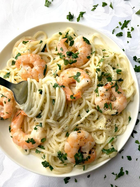 Creamy Prawn Alfredo Pasta