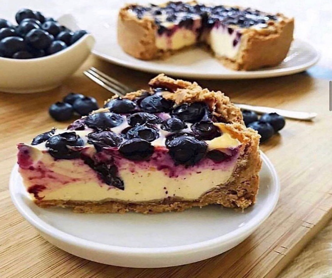 Healthy Blueberry Cheesecake
