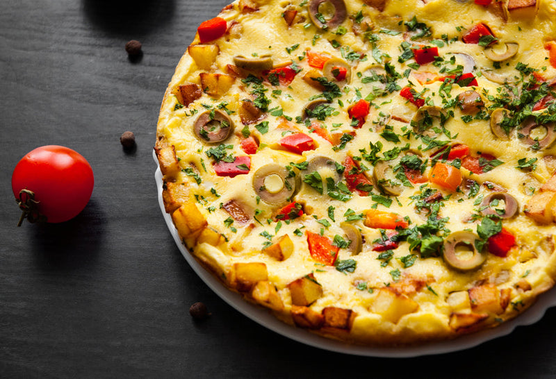 Bacon, Olive and Tomato Omelet
