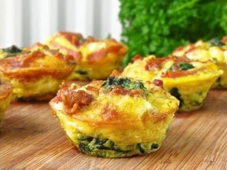 Egg Muffins with Goats Cheese