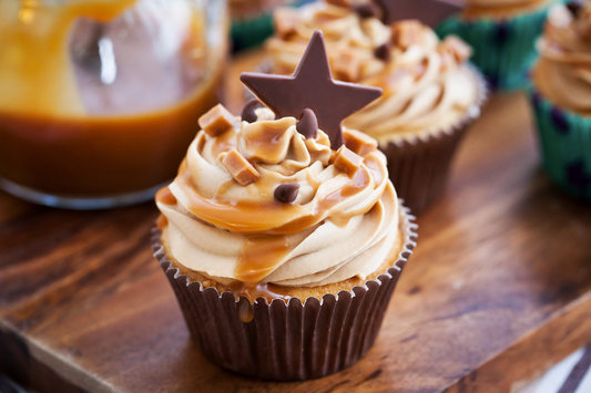 Salted Caramel Vanilla Cupcakes