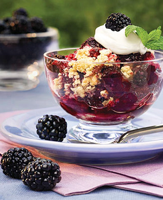 Ginger Toasted Millet with Blackberry Chia Sauce