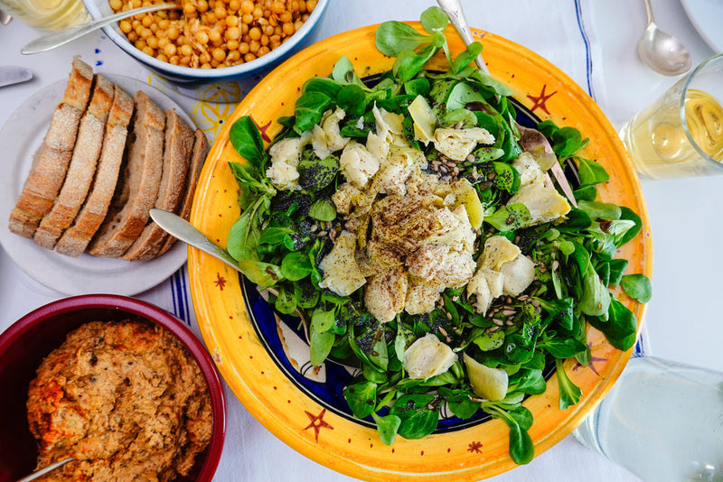Artichoke Heart and Basil Chickpea Bowl