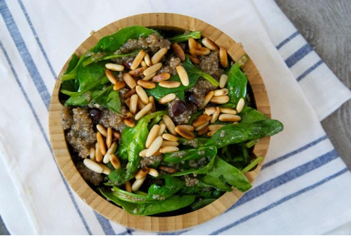 Olive and Pine Nut Quinoa Salad