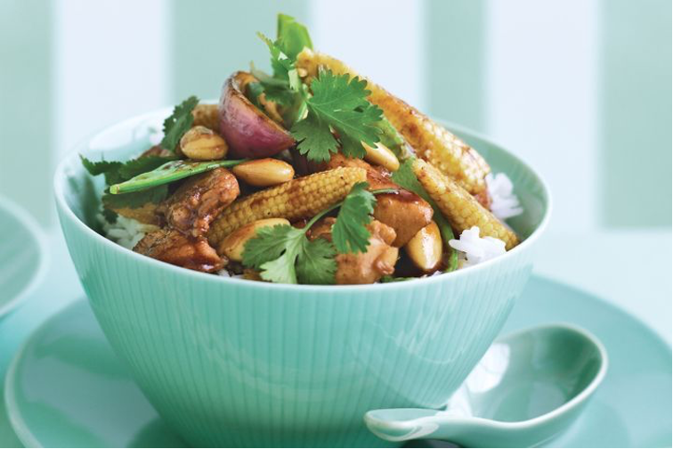 Snow Pea, Almond & Chicken Stir-Fry
