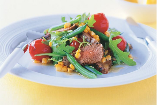 Chargrilled Lamb, Corn and Green Bean Salad