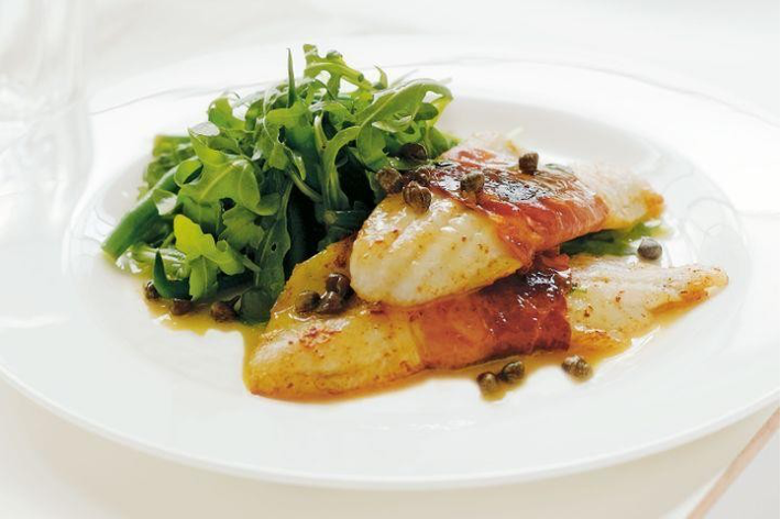 Pan-Seared Whiting with Prosciutto and Capers