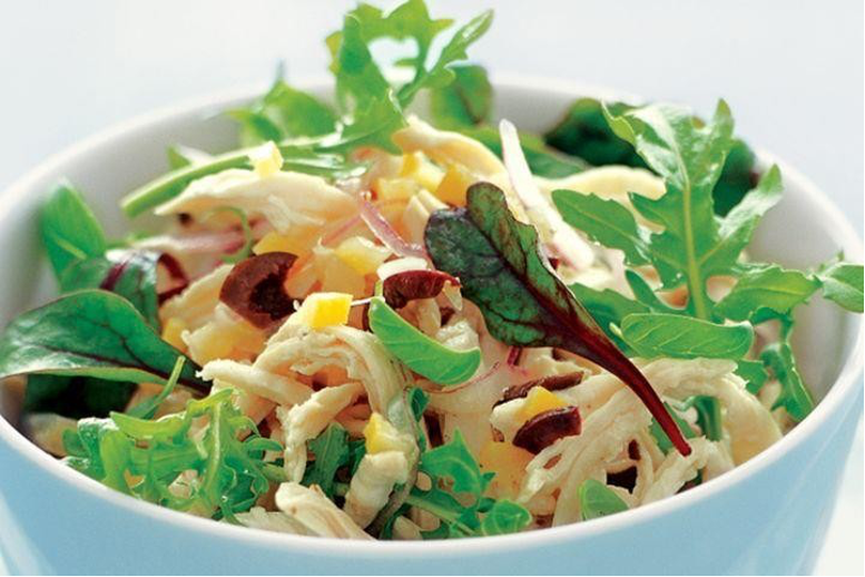 Poached Chicken, Lemon and Olive Salad