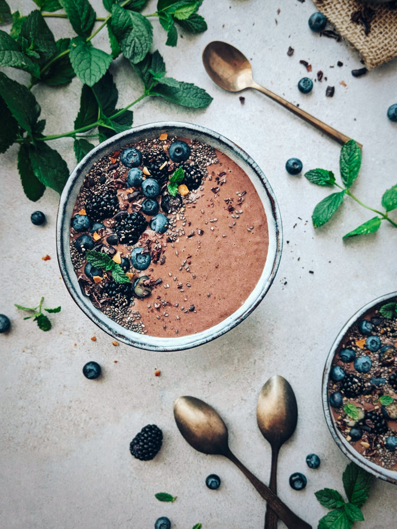 Chocolaty Peanut Butter and Banana Collagen Smoothie Bowl