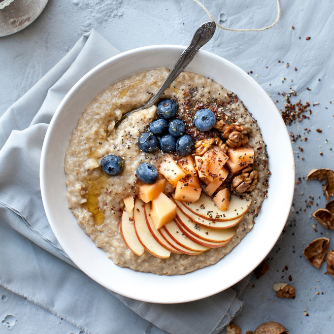 Cinnamon Porridge with Apple and Pear