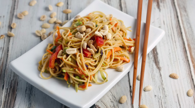 Pork and Vegetable Thai Noodle Salad