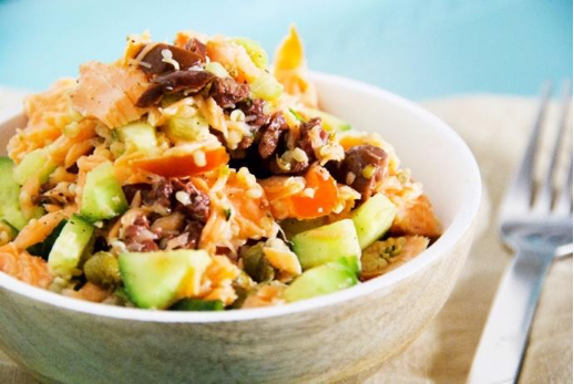 Mediterranean Salmon Salad