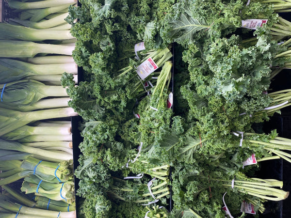 Green leafy vegetable on display