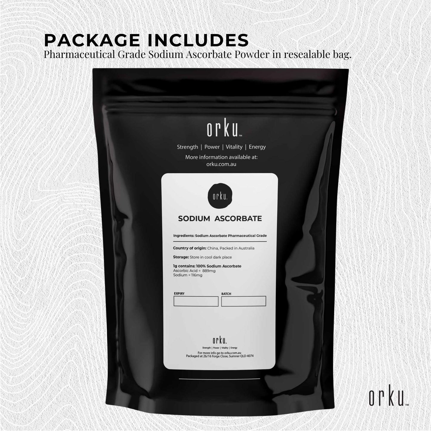 400g Sodium Ascorbate Powder – Vitamin C Buffered Pharmaceutical Ascorbic Acid