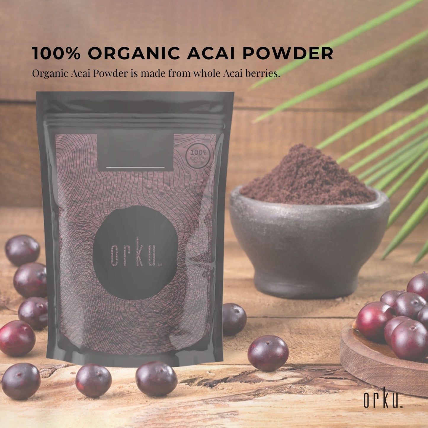 100g Acai Powder 100% Organic – Pure Superfood Amazon Berries