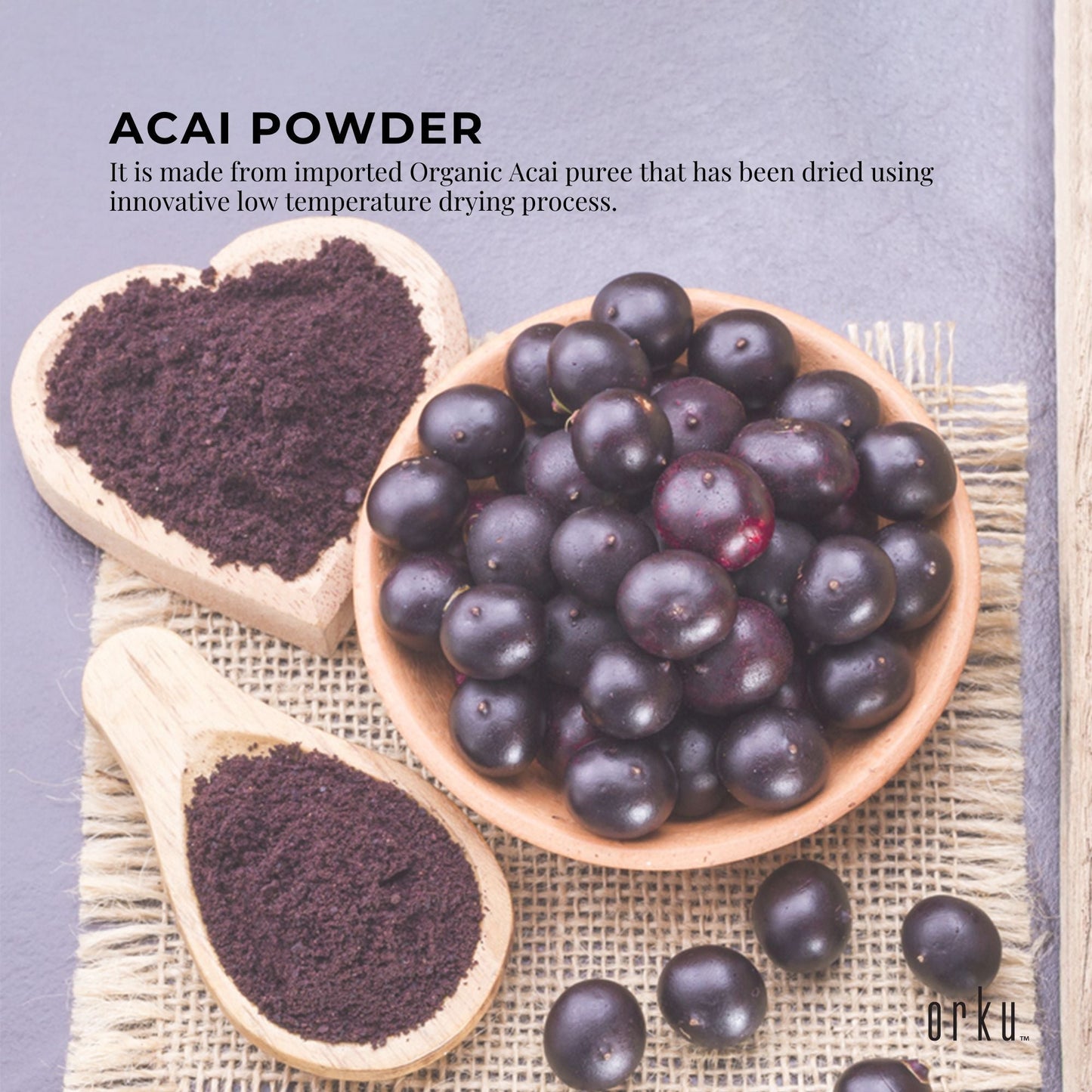 100g Acai Powder 100% Organic – Pure Superfood Amazon Berries