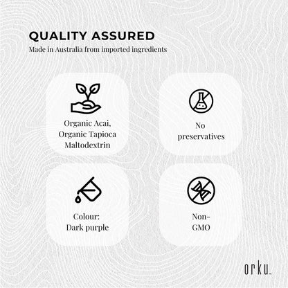 100g Acai Powder 100% Organic - Pure Superfood Amazon Berries