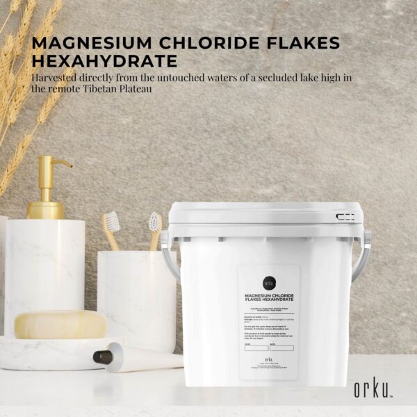 3.8Kg Magnesium Chloride Flakes Hexahydrate Tub – Organic USP Food Grade Salt