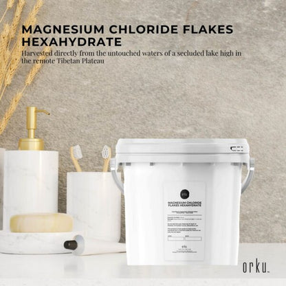 3.8Kg Magnesium Chloride Flakes Hexahydrate Tub – Organic USP Food Grade Salt