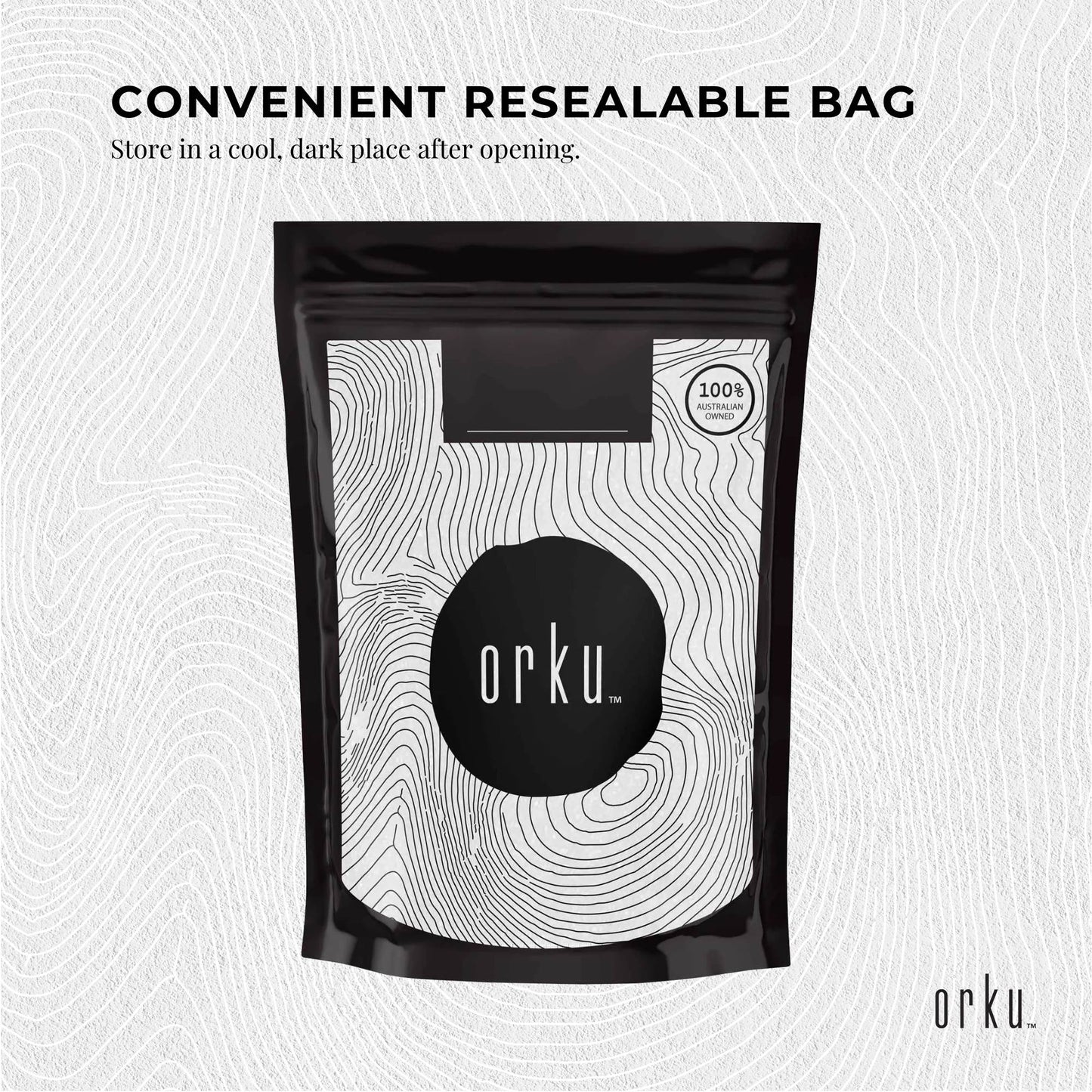 Orku 10g Vitamin C Powder Pure L-Ascorbic Acid - USP Grade Non-GMO