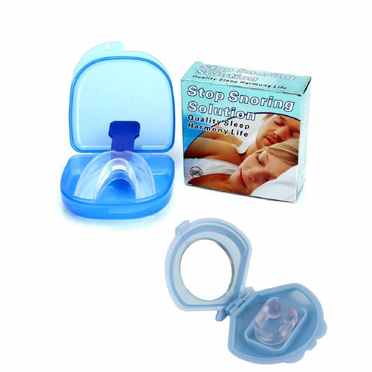 vMouthguard Mouthpiece + Nose Clip Anti Snoring Aid Sleep Breathing Device