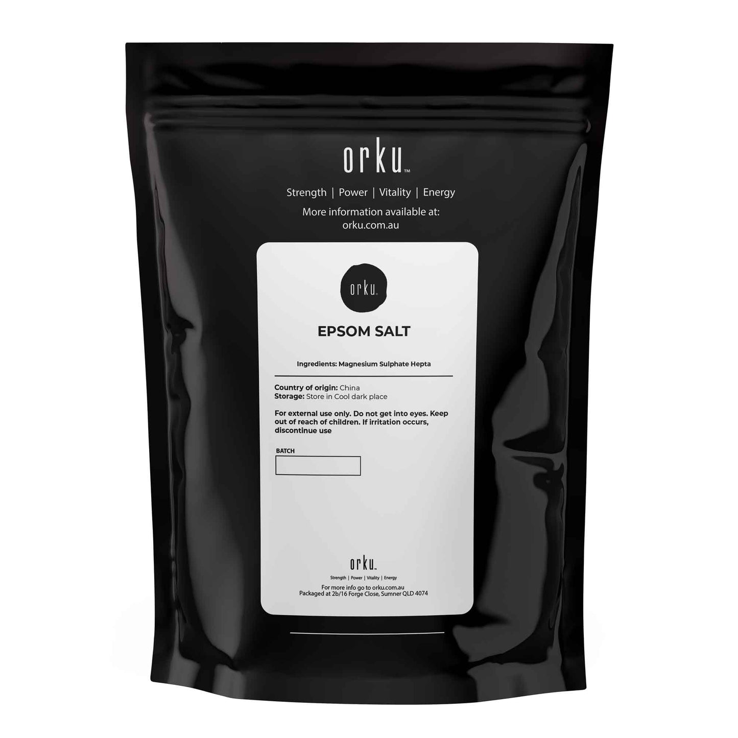 1Kg Orku Epsom Salt – Magnesium Sulphate Bath Salts Skin Body