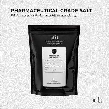 2kg USP Epsom Salt Pharmaceutical Grade – Magnesium Sulfate Body Bath Salts