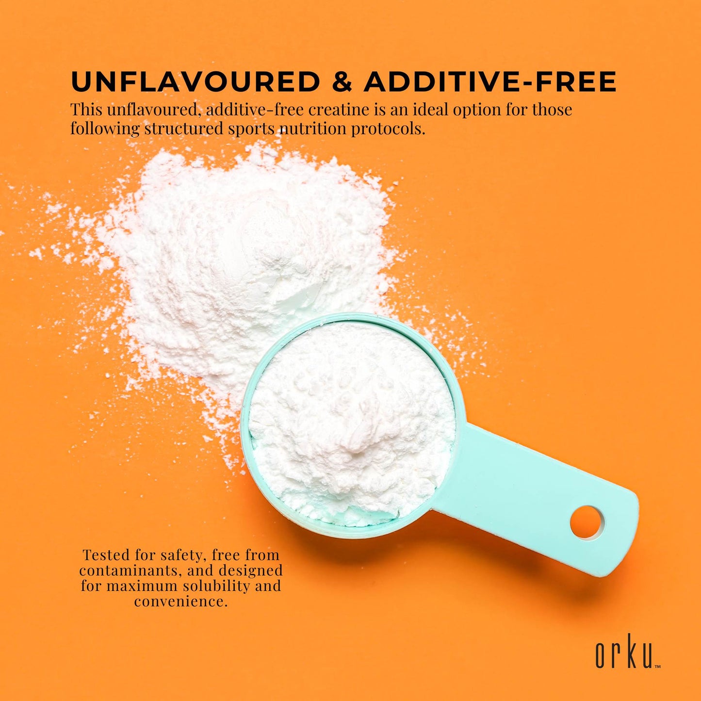 Orku 800g Creatine Monohydrate Powder Tub – 200 Mesh Micronised | 99.9% Purity