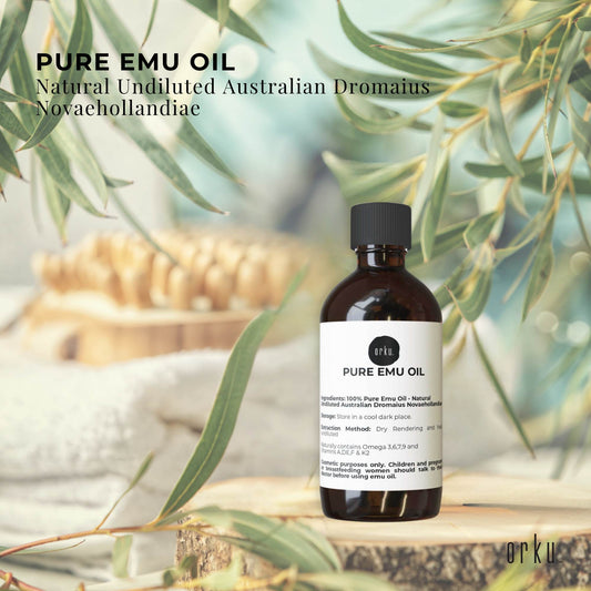 Orku 250ml Pure Emu Oil - Natural Undiluted Australian Dromaius Novaehollandiae