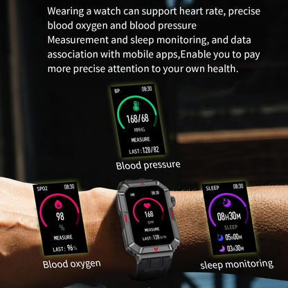 Smart Bracelet With Sleep Detection And Steel Strap - Bt5.2 - Black