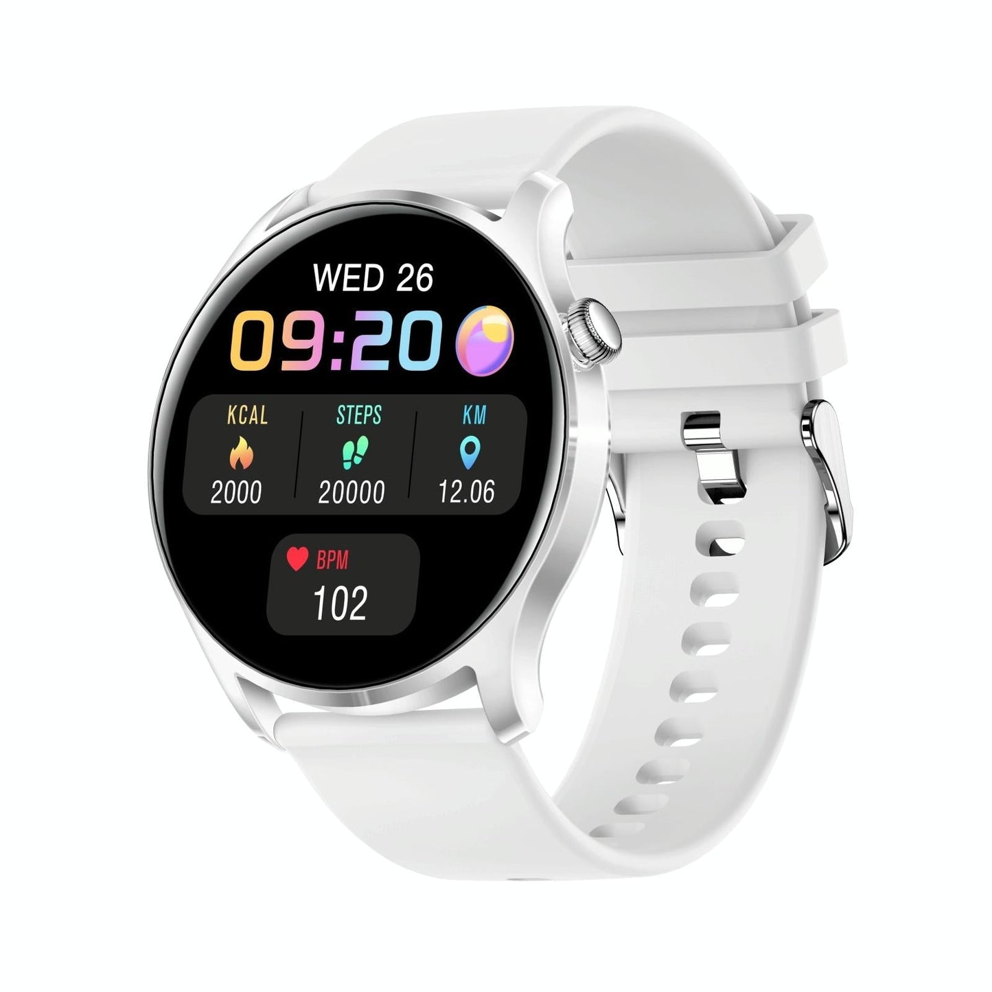 Smart Wristband With Sleep And Heart Monitoring - White