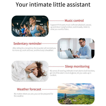 Waterproof Smart Bracelet With Colour Screen - Call Heart Bp Sleep Oxygen Monitoring - Gold