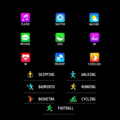 Waterproof Smart Bracelet With Colour Screen - Call Heart Bp Sleep Oxygen Monitoring - Gold