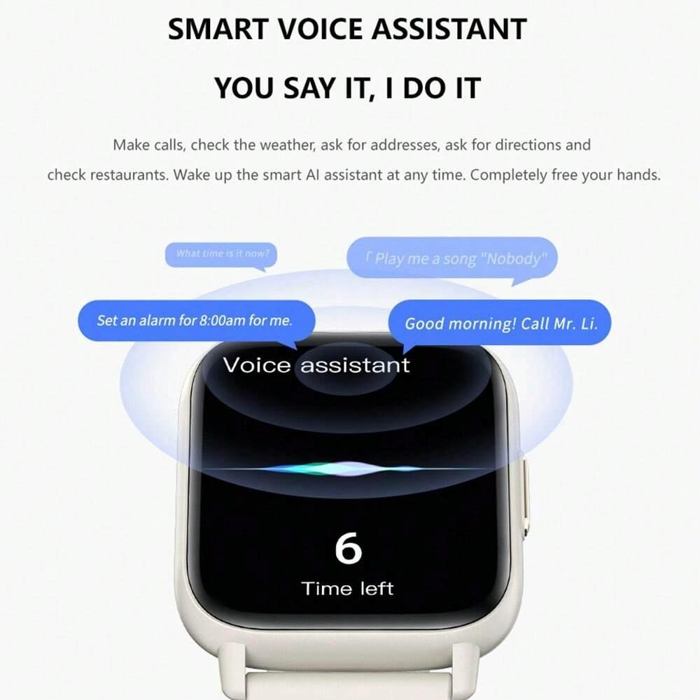 1.83 Inch Ip68 Waterproof Smart Watch Support Body Temperature Monitoring / Heart Rate / Blood Oxygen / Blood Pressure Monitoring - Blue