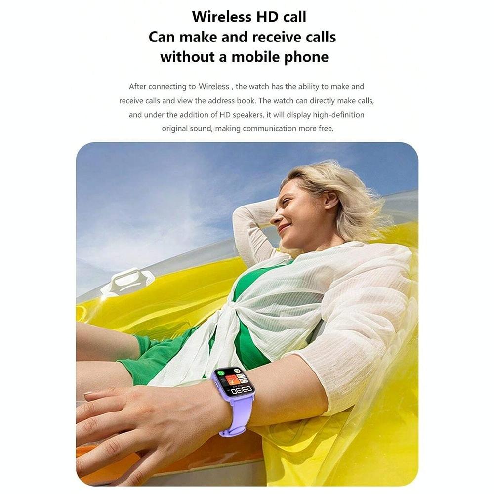 1.83 Inch Ip68 Waterproof Smart Watch Support Body Temperature Monitoring / Heart Rate / Blood Oxygen / Blood Pressure Monitoring - Blue