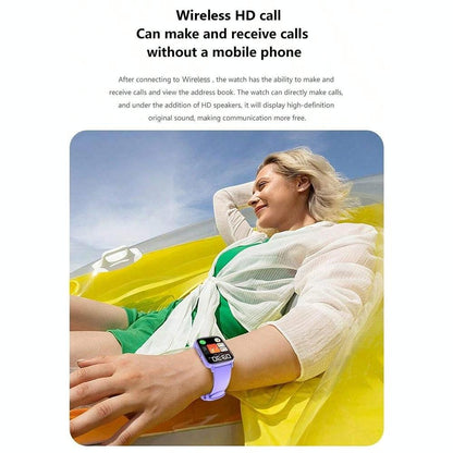 1.83 Inch Ip68 Waterproof Smart Watch Support Body Temperature Monitoring / Heart Rate / Blood Oxygen / Blood Pressure Monitoring - Blue