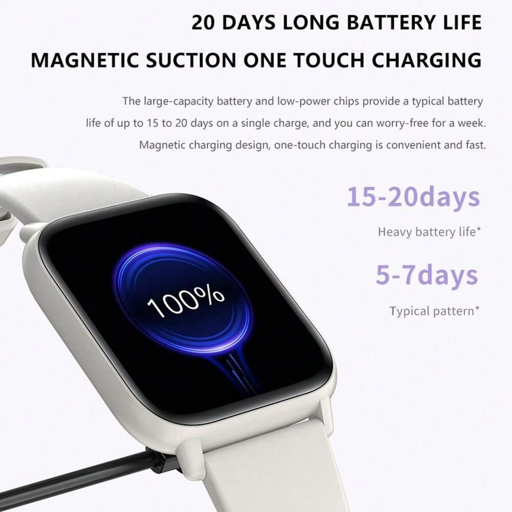 1.83 Inch Ip68 Waterproof Smart Watch Support Body Temperature Monitoring / Heart Rate / Blood Oxygen / Blood Pressure Monitoring - Blue