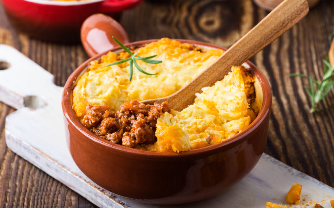 Rich and healthy cottage pie